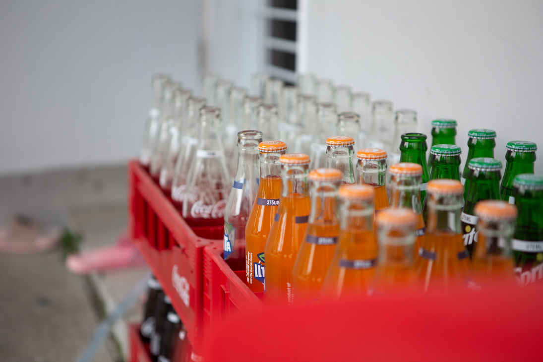 Crates of Soft Drink Bottles
